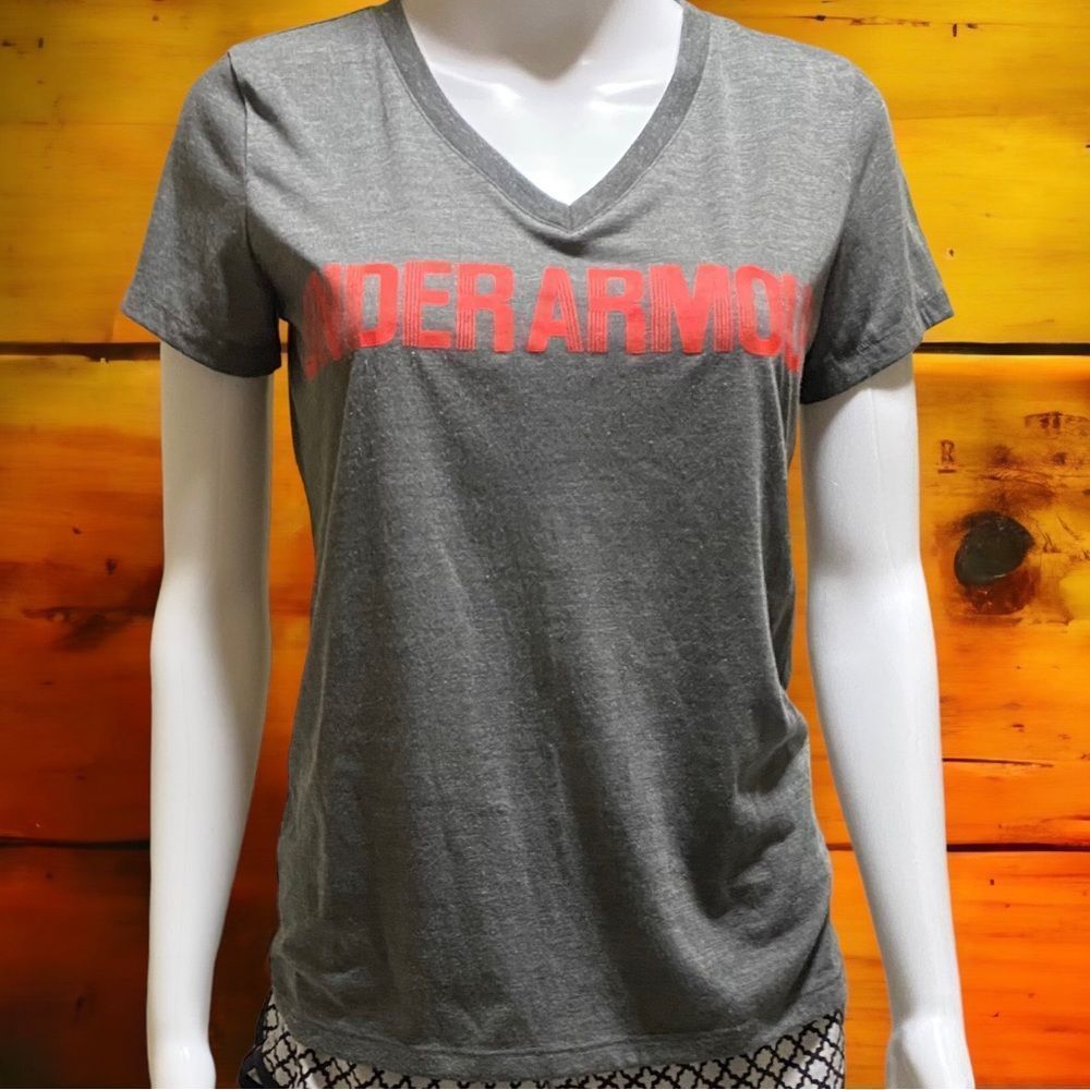 Under Armour Short Sleeve V-neck T-Shirt Women’s Gray XS